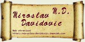 Miroslav Davidović vizit kartica